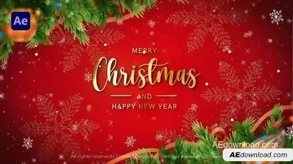 Merry Christmas Intro II Happy Christmas Intro Openers template preview