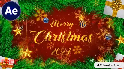 Merry Christmas Intro || Xmas Intro Video Displays template preview