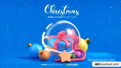 Merry Christmas Logo Intro Logo Stings template preview