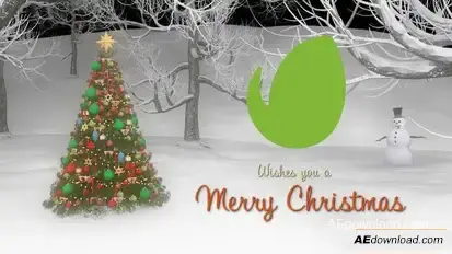 Merry Christmas Logo Intro Logo Stings template preview
