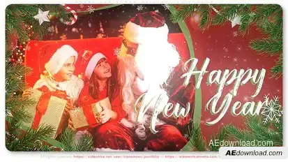 Merry Christmas Original Slideshow Video Displays template preview
