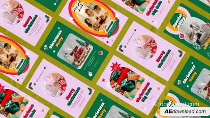 Merry Christmas Retro Instagram Reel Product Promo template preview