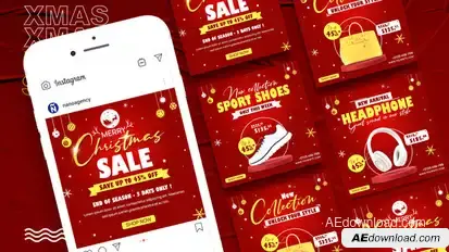 Merry Christmas Sale Banner Template Product Promo template preview
