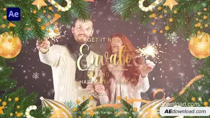 Merry Christmas Slideshow 2025 Openers template preview