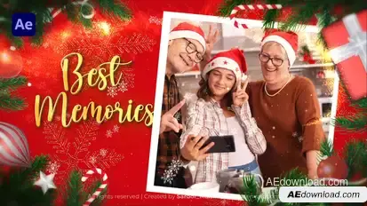 Merry Christmas Slideshow 2025 Openers template preview
