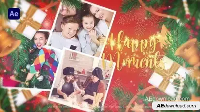 Merry Christmas Slideshow Openers template preview