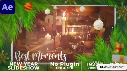 Merry Christmas Slideshow Video Displays template preview
