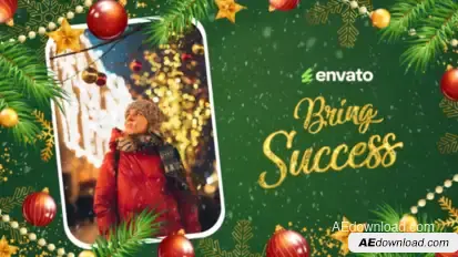 Merry Christmas Slideshow Video Displays template preview