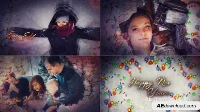 Merry Christmas Slideshow Video Displays template preview