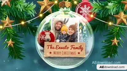 Merry Christmas Slideshow Logo Stings template preview