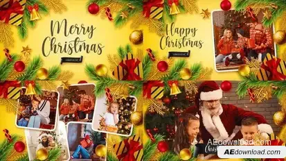 Merry Christmas Slideshow Ident Openers template preview