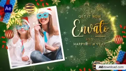 Merry Christmas Slideshow II Happy New Year 2025 Openers template preview