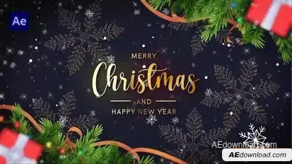 Merry Christmas Text Reveal 2024 Openers template preview