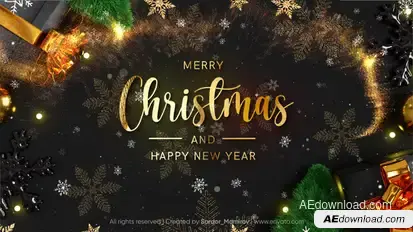 Merry Christmas Text Reveal 2026 Openers template preview