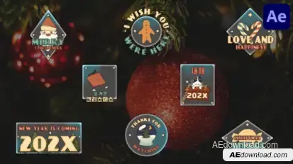 Merry Christmas Titles for After Effects Titles template preview