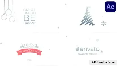 Merry Christmas Typo | After Effects Titles template preview