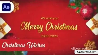 Merry Christmas Wishes || Christmas Titles Openers template preview