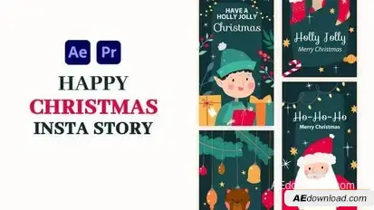 Videohive Merry Christmas With best wishes Instagram Stories Openers template preview