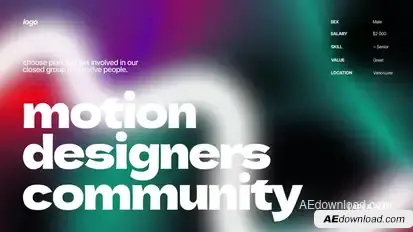 Meshed Gradient Typography Titles template preview