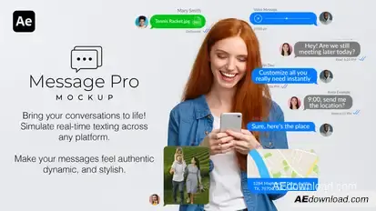 Message Pro Mockup Titles template preview
