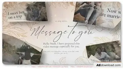Message To You Inked Slideshow Openers template preview