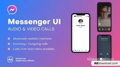 Videohive Messenger UI – Audio & Video Calls Elements template preview