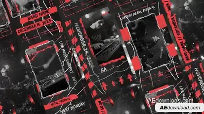 Metal Festival Stories Titles template preview