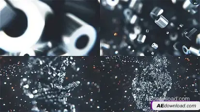 Videohive Metalic Particles Logo Logo Stings template preview
