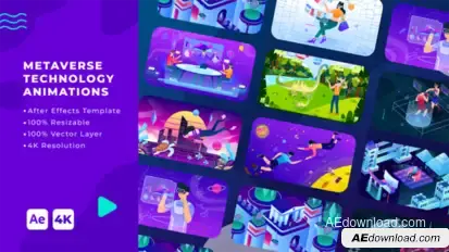Metaverse Technology Animations | After Effects Elements template preview