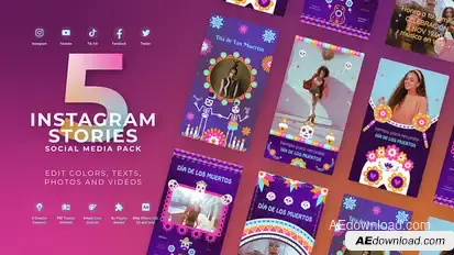Mexican Festival Promo Reel Video Displays template preview