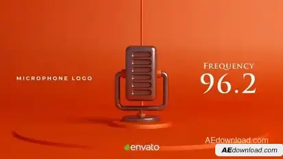 Microphone Logo Logo Stings template preview