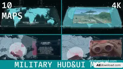 Military HUD UI Maps broadcast-packages template preview