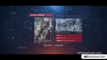 Military Identification Video Displays template preview