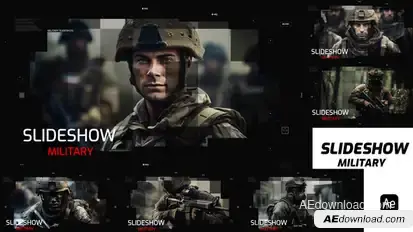 Military Slideshow Video Displays template preview
