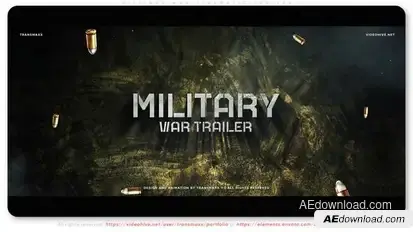 Military War Cinematic Trailer Titles template preview