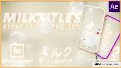 Milk Logo Text Titles Openers template preview