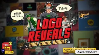 Mini Comic Bundle - Logo Reveals Openers template preview
