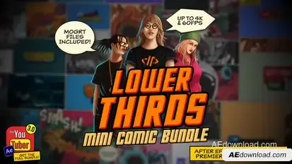 Mini Comic Bundle - Lower Thirds Elements template preview