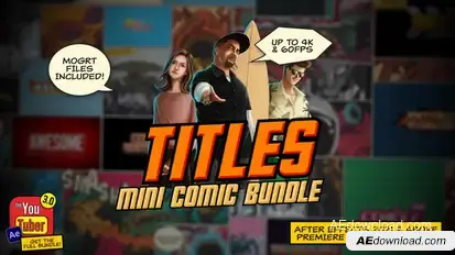 Mini Comic Bundle - Titles Titles template preview