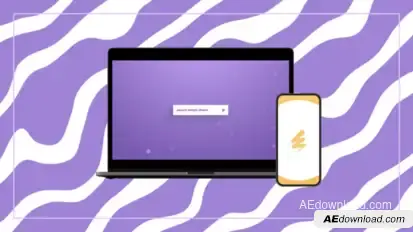 Minimal 2D Search Logo Intro Logo Stings template preview