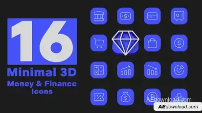 Minimal 3D - Money & Finance Icons Elements template preview