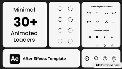Minimal Animated Loaders Elements template preview