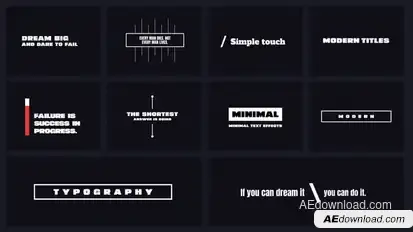 Minimal Animated Titles Titles template preview