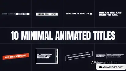 Minimal Animated Titles Titles template preview