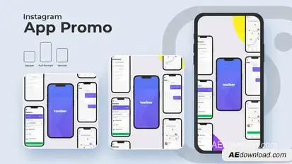 Minimal App Promo Instagram Product Promo template preview