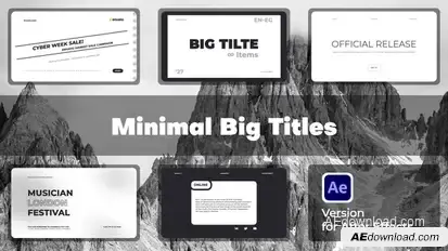 Minimal Big Titles Titles template preview