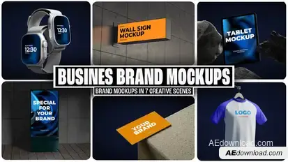 Minimal Business Mockups – Logo, Card & Brand Identity Templates Product Promo template preview