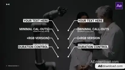 Minimal Call Outs 1.0  AE Elements template preview