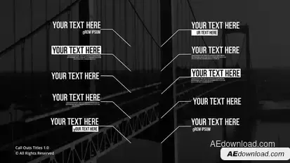 Minimal Call Outs | AE Titles template preview