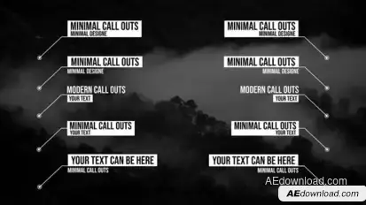 Minimal Call Outs Titles | After Effects Titles template preview